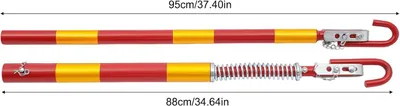 Imagen del producto de Barra de remolque tándem - 175 cm de longitud - Hierro - Rojo - Para automóviles - Barra de remolque