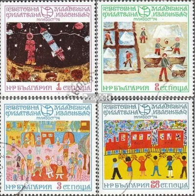 Produktbild von Briefmarken Bulgarien 1974 Mi 2333-2336 (kompl.Ausg.) gestempelt Kinderzeichnungen