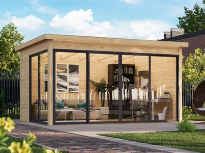 Produktbild von Fjordholz Gartenhaus Modell Office IsoSlide 3