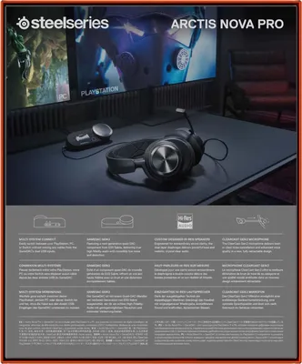 Produktbild von SteelSeries Steelseries Arctis Nova Pro Wireless Headset Kopfbügel Gaming Bluetooth Schwarz