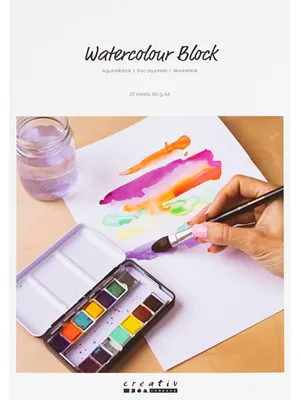 Produktbild von Aquarellblock White A4 180gr, 20 Blätter