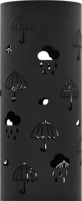 Obrázok produktu pre vidaXL Stojan na dáždniky Umbrella Motif Steel Black