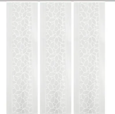 Produktbild von Schiebegardine 3er-Set Konturo transparent weiss 60x245 cm