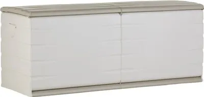 Image de Coffre de Rangement Extérieur/Intérieur Plastiken 450L, Cadenassable, Avec Roulettes, Beige