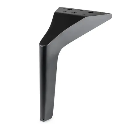 Zdjęcie produktu dla Noga meblowa 180 mm metalowa czarny mat - noga sofy, noga stołu, noga łóżka, noga szafki [1 sztuka]