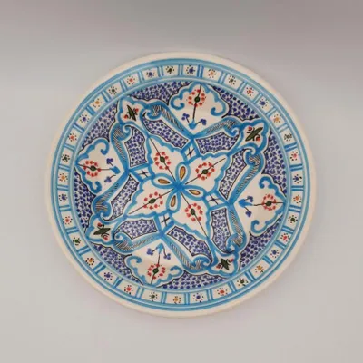 Immagine prodotto di Piatto fondo marocchino turchese - D 24 cm
