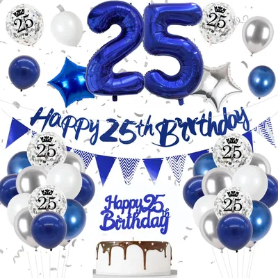 Produktbild von Geburtstagsdekorationen für das 25. Geburtstag mit Ballons und Banner