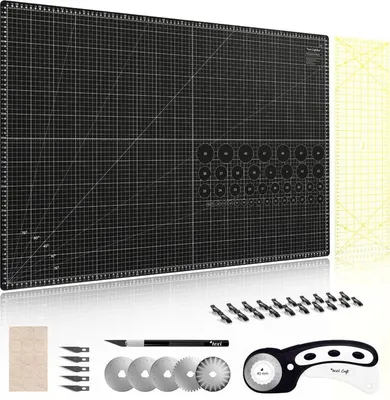 Image de Kit de patchwork et de couture Texi Craft noir 90X60