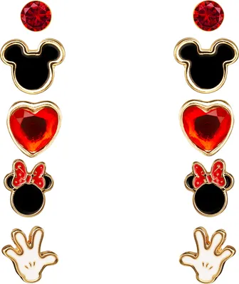 Produktbild von Ohrstecker Disney Mickey & Minnie Mouse Set 5-tlg. Bunt Unisize Disney Jewelry