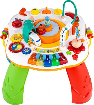 Zdjęcie produktu dla Mówiący i grający stolik interaktywny New Baby z ruchomym pociągiem CZ/SK