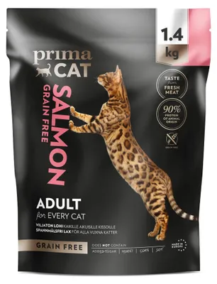 Productafbeelding van PrimaCat - Droogvoer met zalm voor volwassen katten, 1,4 kg