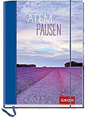 Produktbild von Buchkalender Atempausen 2016 im handlichen Format mit 12 Motivpostkarten
