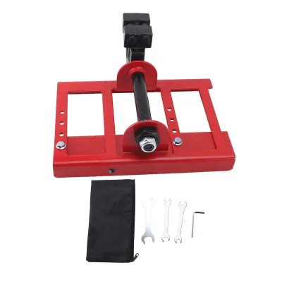 Image de Guide de coupe vertical pour tronçonneuse, mini-guide de coupe portable pour tronçonneuse, guide de coupe pour les ouvriers du bâtiment et les menuisiers, rouge