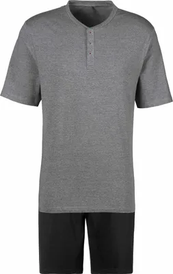 Produktbild von s.Oliver Pyjama 2 -teilig grau-meliert-schwarz Größe 48/50