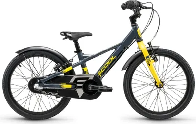 Produktbild von S'COOL XXlite EVO 18 Zoll 3-Gang Dark Grey/Yellow | 18 Zoll Fahrrad für Kinder und Jugendliche | Fahrrad mit ergonomischer Sitzposition
