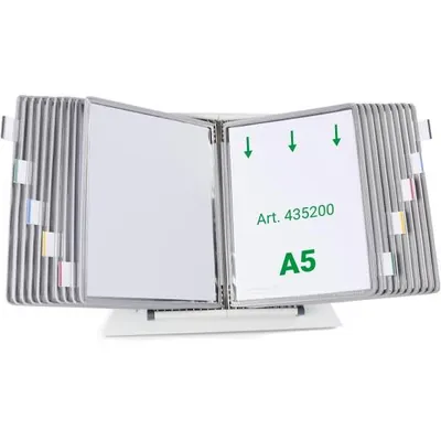 Produktbild von tarifold Sichttafelsystem 435200 DIN A5 grau mit 20 St. Sichttafeln