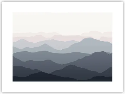 Produktbild von Poster - Poster ohne Rahmen - Berge Grafiken Buntstift - 40x30 cm - Wand Bild - Wanddeko - Wandbilder - Kunstposter - Wandposter - Bilder - Kunstdruck - Wanddekoration - Wandbild - P2XAA40x30-4389