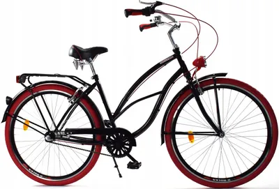 Zdjęcie produktu dla Rower Dallas Cruiser 28" 3spd Lady Alu - czarny z czerwonym