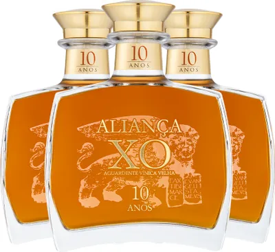 Produktbild von Pack 3 Aliança XO 10 Anos Aguardente Velha 0,50L