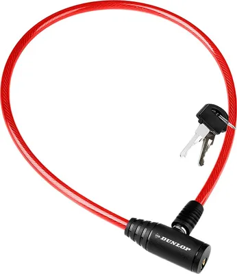 Image de Dunlop - Câble, antivol pour vélo (rouge)