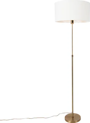 Immagine prodotto di Lampada da terra regolabile in bronzo con paralume bianco, 50 cm, Parte