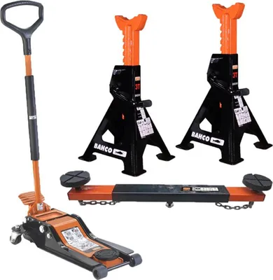 Produktbild von Bahco Wagenheber Rangierwagenheber Set BH12000 2T + Unterstellböcke + Querträger