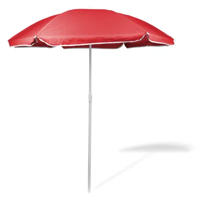 Produktbild von Strandschirm 155 x Ø135 cm – Sonnenschirm Rot – mit UV-Schutz 40+ – leicht mitzunehmen