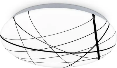Produktbild von BRILONER KORA LED Deckenleuchte, Neutralweißes Licht, Linien Design, weiß-schwarz, 28 x 6,5 cm