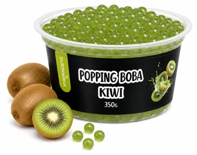 Produktbild von BubbleJoy Popping Boba Kiwi 350 g Fruchtperlen für Bubble Tea