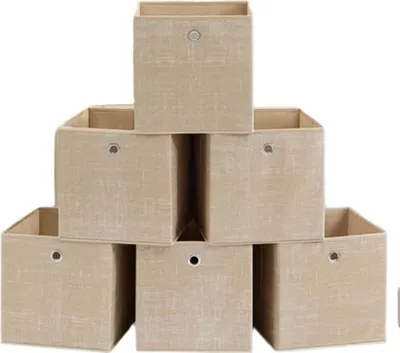 Produktbild von 6-teiliges Aufbewahrungsbox-Set – Aufbewahrungsboxen – Vlies-Organizer – platzsparend – 30 x 30 x 30 cm