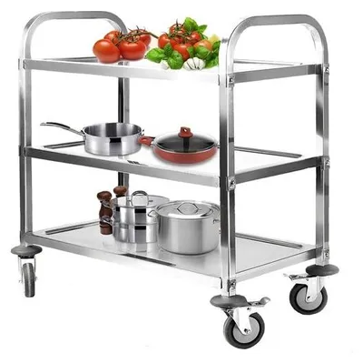 Immagine prodotto di Carrello da cucina robusto in acciaio inossidabile 835x750x400 mm