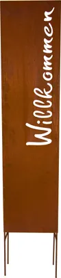 Produktbild von Edelrost Sichtschutz "Willkommen" 140 x 35 cm
