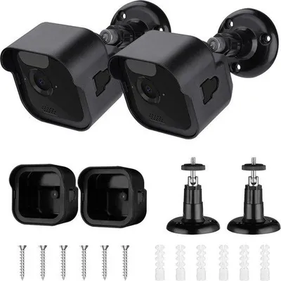 Imagen del producto de Soporte para cámara, montaje en pared, pack de 2, color , ajustable 360°