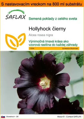 Obrázok produktu pre SAFLAX Garden in the bag - Hollyhock čierny - Alcea rosea nigra - 100 Semená - S pestovateľským substrátom v praktickom samostaviteľnom vrecku