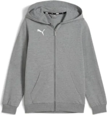 Immagine prodotto di Puma Teamgoal Felpa con cappuccio e zip integrale per bambini - Grigio chiaro screziato