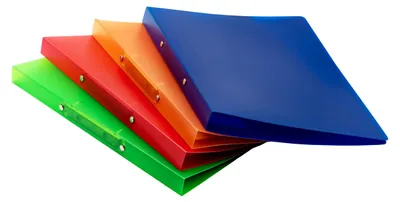 Image de K3T, classeur à anneaux, format A4, lot de 4, dos de 30 mm, 4 couleurs (rouge, bleu, orange et jaune)