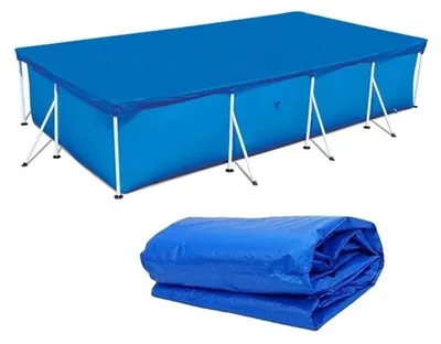 Image de Couverture de piscine rectangulaire, couverture solaire, 220 x 150 cm, en tissu PE