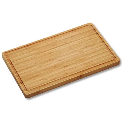 Produktbild von KESPER Profi-Schneidebrett Bambus , 45 x 27 x 3 cm, mit Saftrille, rutschfesten Füßen & abgerundeten Ecken, 58152