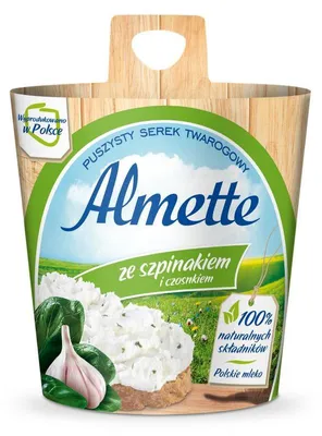 Obrázek produktu pro Serek Almette twarogowy ze szpinakiem 150 g