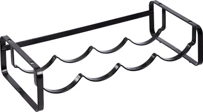 Zdjęcie produktu dla A. Półka na wino, składana, półka stojąca, czarna, wymiary: 40,01 x 9,5 x 19,99 cm