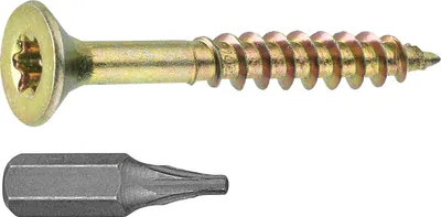 Produktbild von Connex Universalschrauben 4.0x40mm 500 Stk Set Senkkopf TX Teilgewinde Gelb