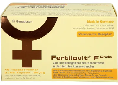 Produktbild von Fertilovit F Endo für Frauen mit Endometriose und Kinderwunsch, 90 St. Kapseln