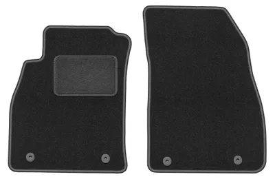 Immagine prodotto di Tappetini anteriori in moquette per Saab 9-5 II NG 2010-2012 (berlina/station wagon/liftback) – 2 pezzi, grigio grafite, su misura – Wielganizator LUX