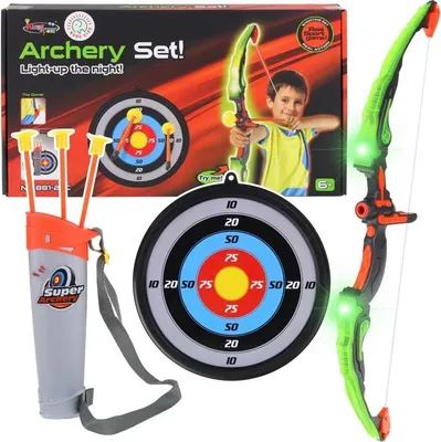 Immagine prodotto di Kit completo per l'arco e le frecce, ideale per bambini, comprensivo di frecce, faretra e bersaglio