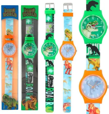 Produktbild von Depesche - Dino World Kinderuhr mit Dinosaurier Design und Silikonarmband