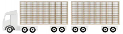 Image de ArtTwist 2x vitrine pour modèles réduits de voitures | Rangement Hot Wheels à 160 compartiments | Vitrine de collection suspendue 78,5 cm x 40 cm x 4 cm | Casier en bois pour décoration murale et rangement (LKW 003BL)