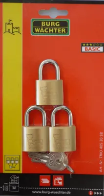 Produktbild von Burg Wächter Zylinderschloss Trio 405 30 SB