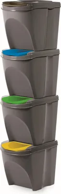 Produktbild von nabbi Odpadkový kôš na triedený odpad (4 ks) IKWB25S4 25 l - sivý kameň