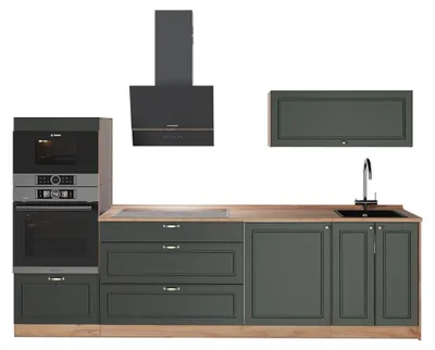 Obrázek produktu pro Kuchyňský kout Vicco Fame-Line Zelená zlatá země/Zlatý mocný dub 280 cm bez pracovní desky, Model 64694