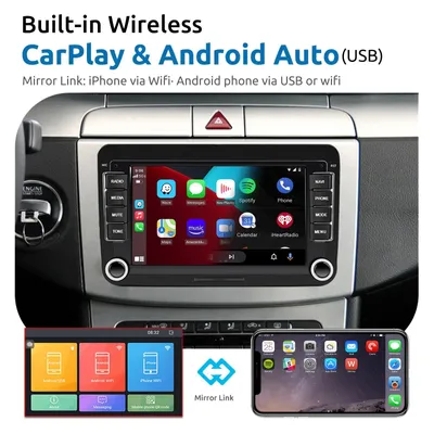 Image de Système multimédia pour autoradio - Autoradio Android - Sans fil - Système multimédia universel - CarPlay - Navigation GPS